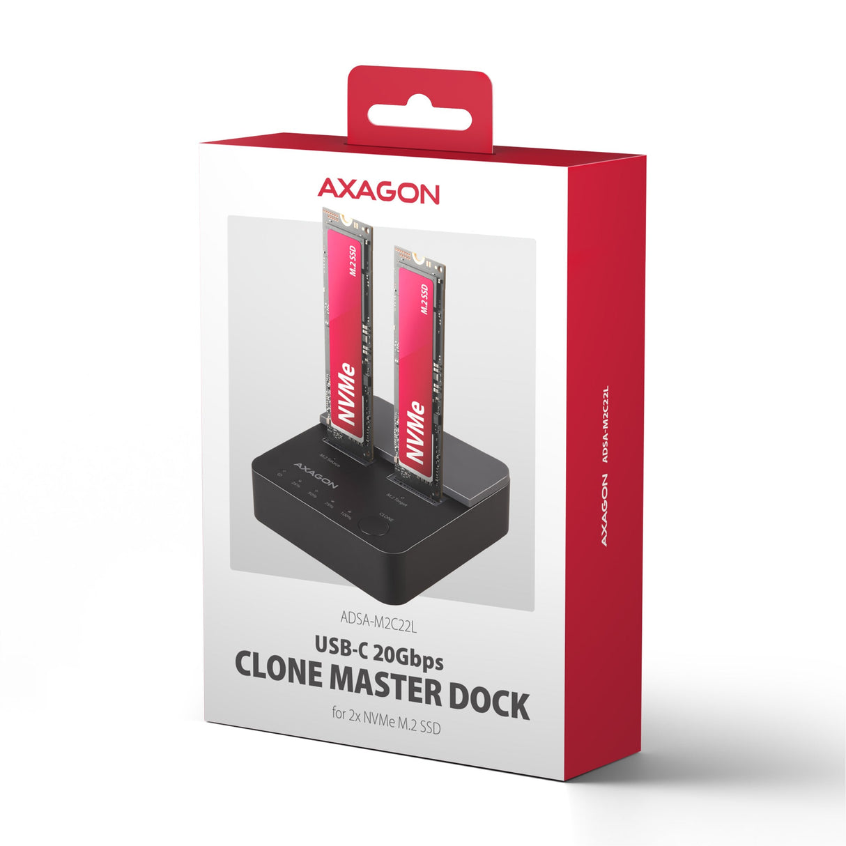 Adsa-M2c22l Base De Conexión Usb-C 3.2 Gen2x2 - 2 X Nvme M.2 20gbps