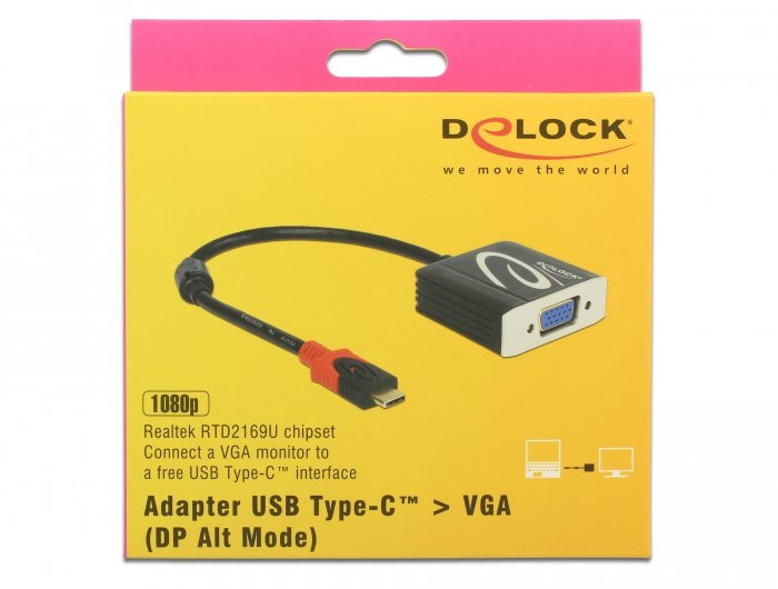 Delock Adaptador Usb Tipo-C Macho > Vga Hembra (Dp Alt Mode)