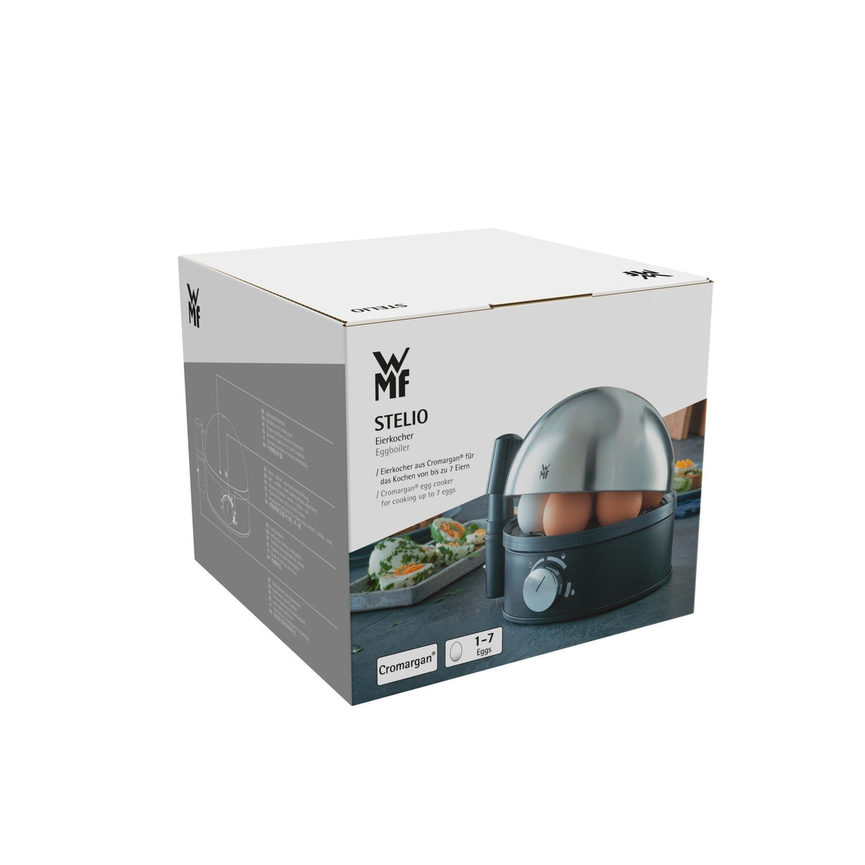 Stelio Eierkocher Schwarz/Edelstahl Gebürstet