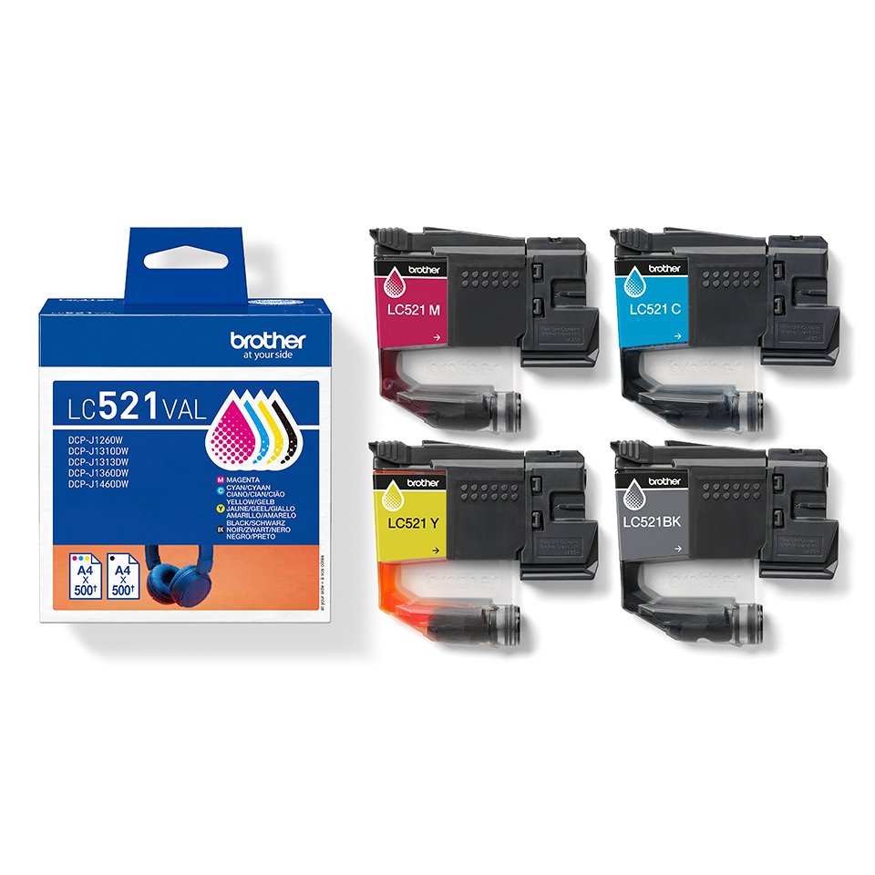 EAN 4977766842150 - Brother LC521VAL cartucho de tinta 4 pieza(s) Original Negro, Cian, Magenta, Amarillo imagen 4