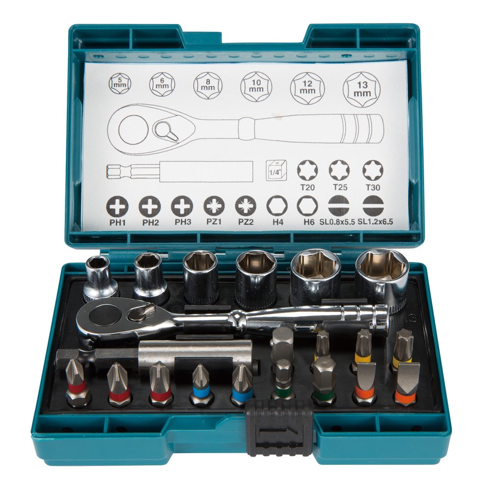 Makita B-54081 Ratchet + Bit Set
