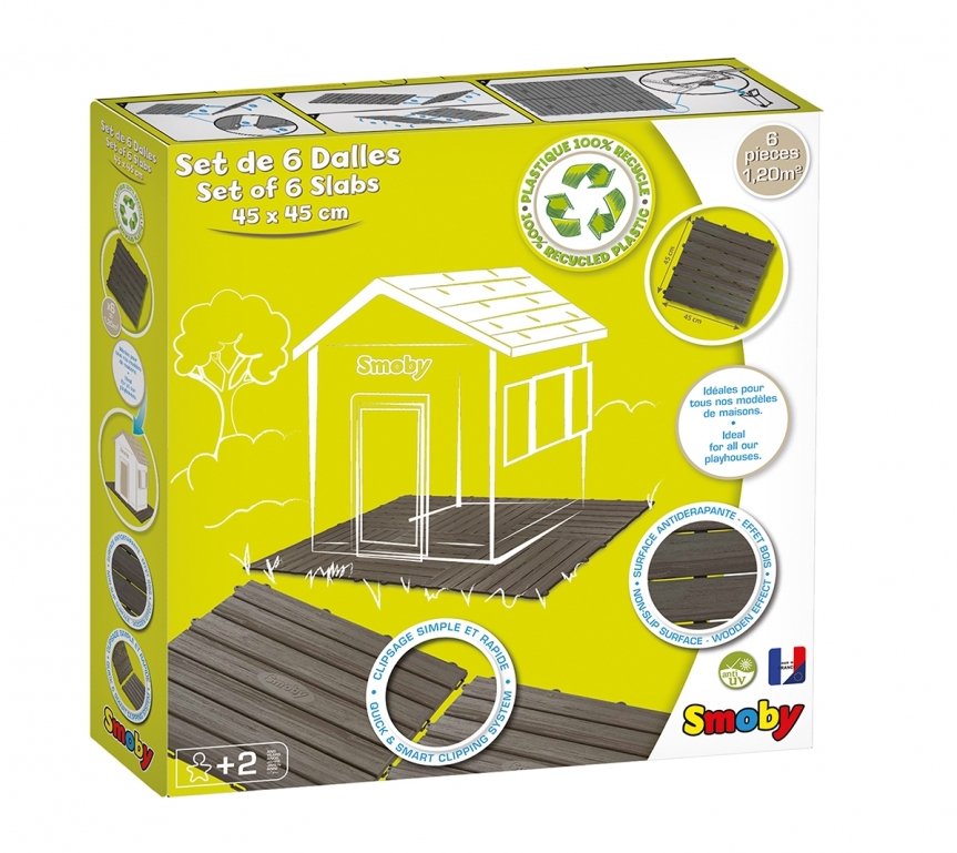 Smoby Juego De Suelos Con Sistema De Clic, Dispositivo De Juego Para El Jardín 6 Platos 7600810907