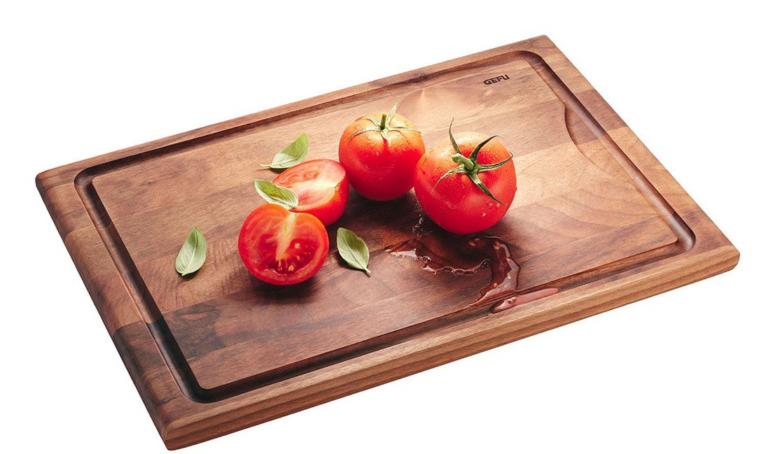 Gefu Enno Schneidebrett Mittel Mit Saftrille, Walnussholz