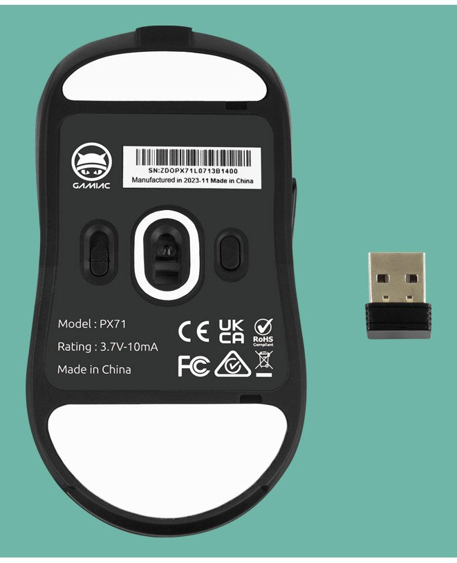 Gamiac Px71 Wireless Gaming Ratón - Negro