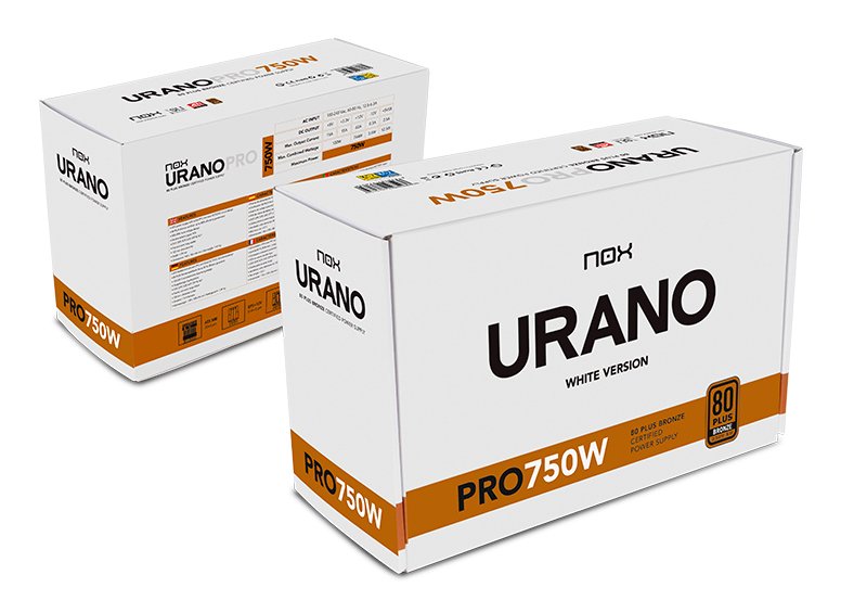 Fuente Alimentacion Atx Nox Urano Pro 750w Bronze Blanco