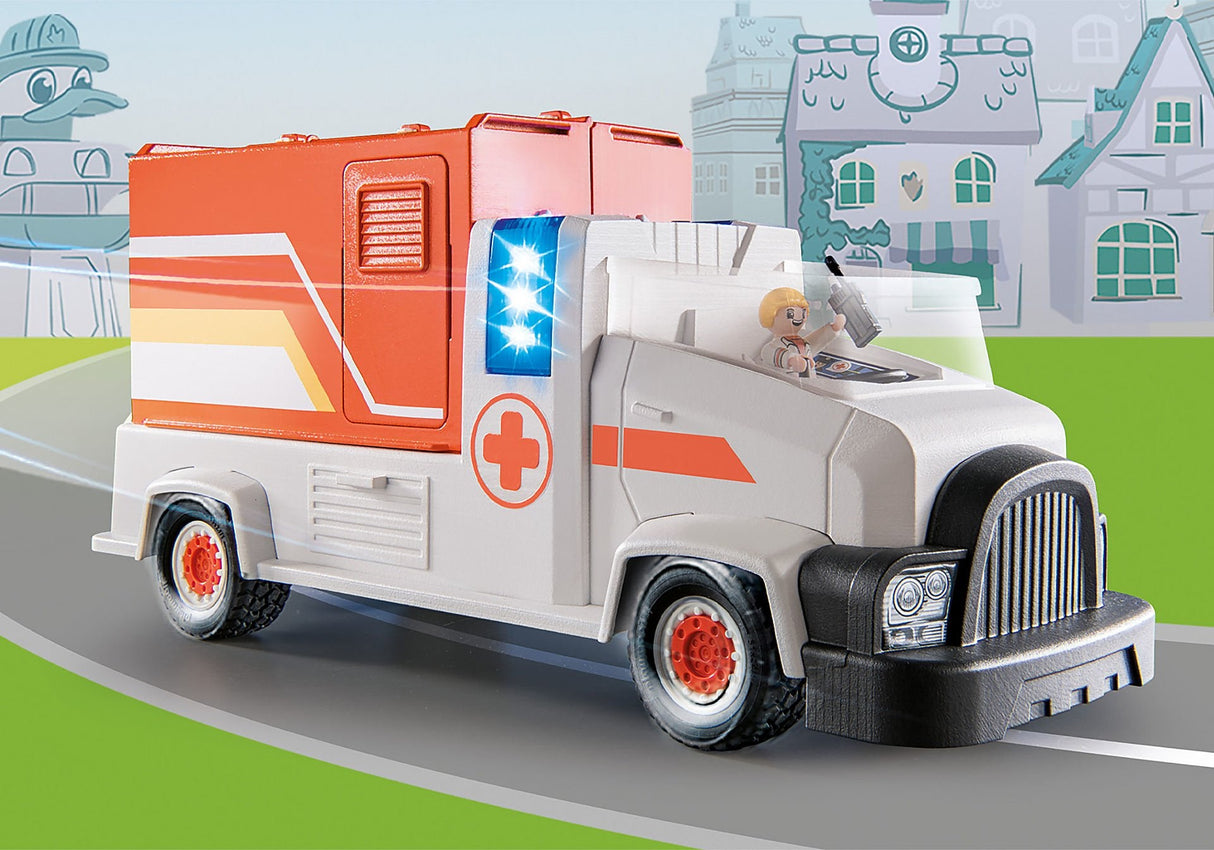 Playmobil Duck On Call Camion Ambulancia