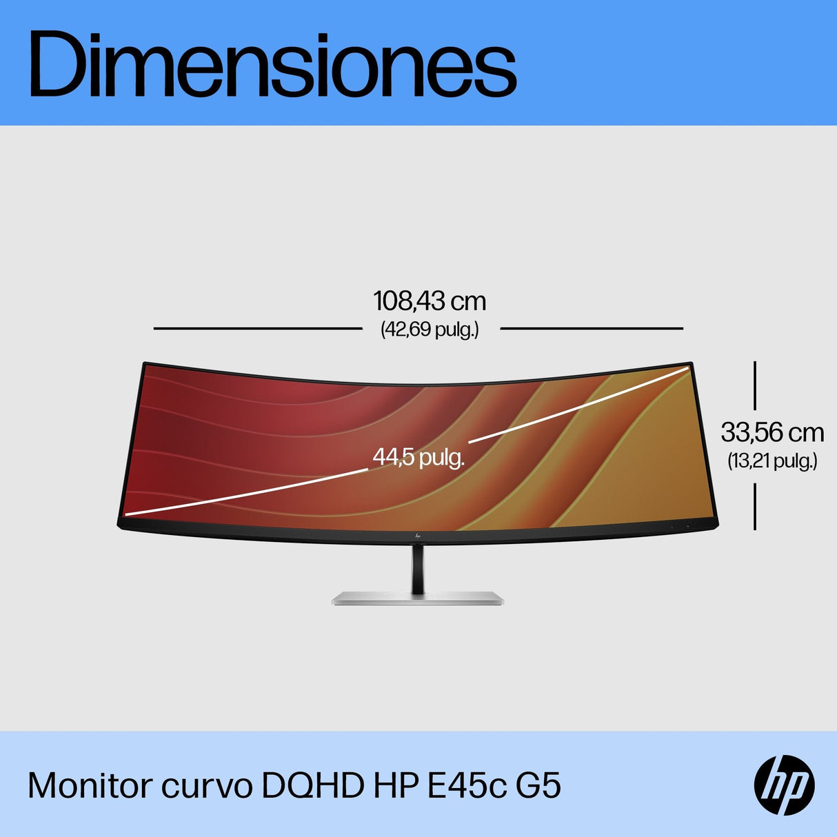 EAN 5715063357156 - HP E45c G5 DQHD Curved Monitor pantalla para PC 113 cm (44.5") 5120 x 1440 Pixeles Dual QHD LCD Negro, Pl imagen 5