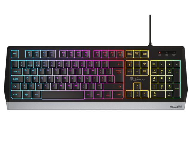 Teclado Portugues Gaming Genesis Rhod 300 Rgb Retroiluminado