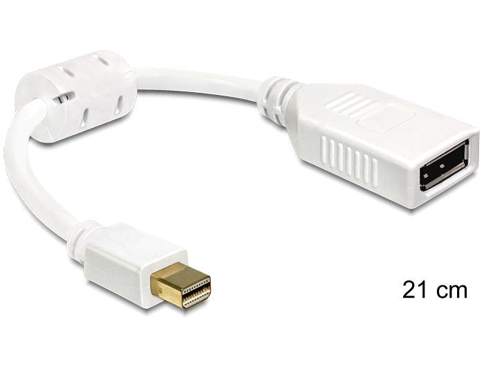 Delock Adaptador Mini Displayport 1.2 Macho > Displayport Hembra 4k Blanco