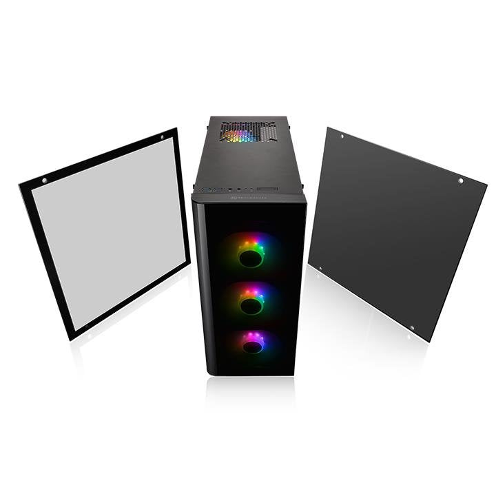 Caja Pc Thermaltake View 21 Tg Rgb Plus Midi Tower Negro