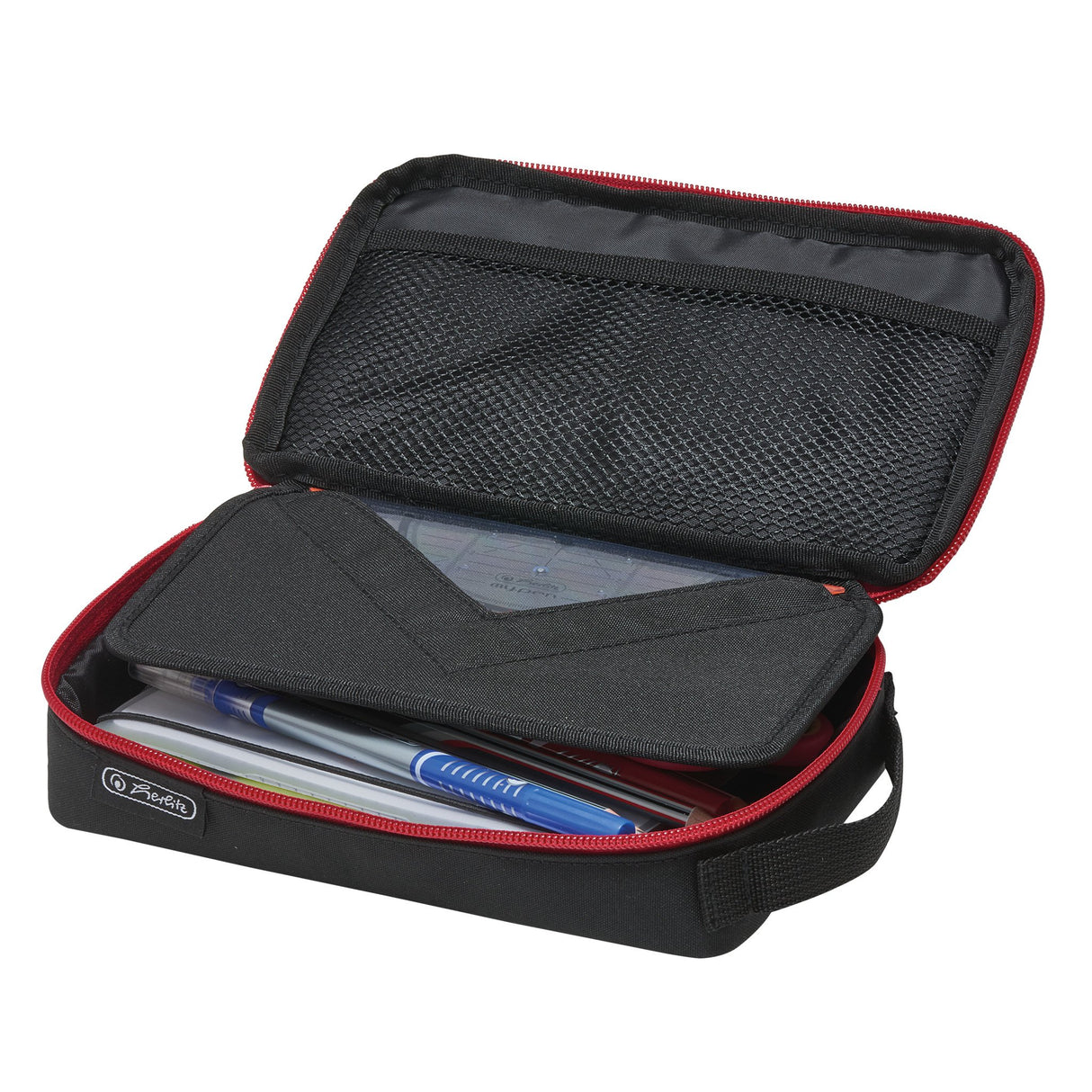 EAN 4008110259079 - Herlitz 2 Go Estuche suave Poliéster Negro, Rojo imagen 4