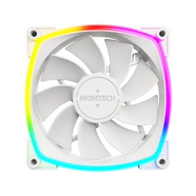 Ventilador Pc Montech Rx120 Pwm 120x120x25 Blanco, 120 Mm Rx120 Pwm White
