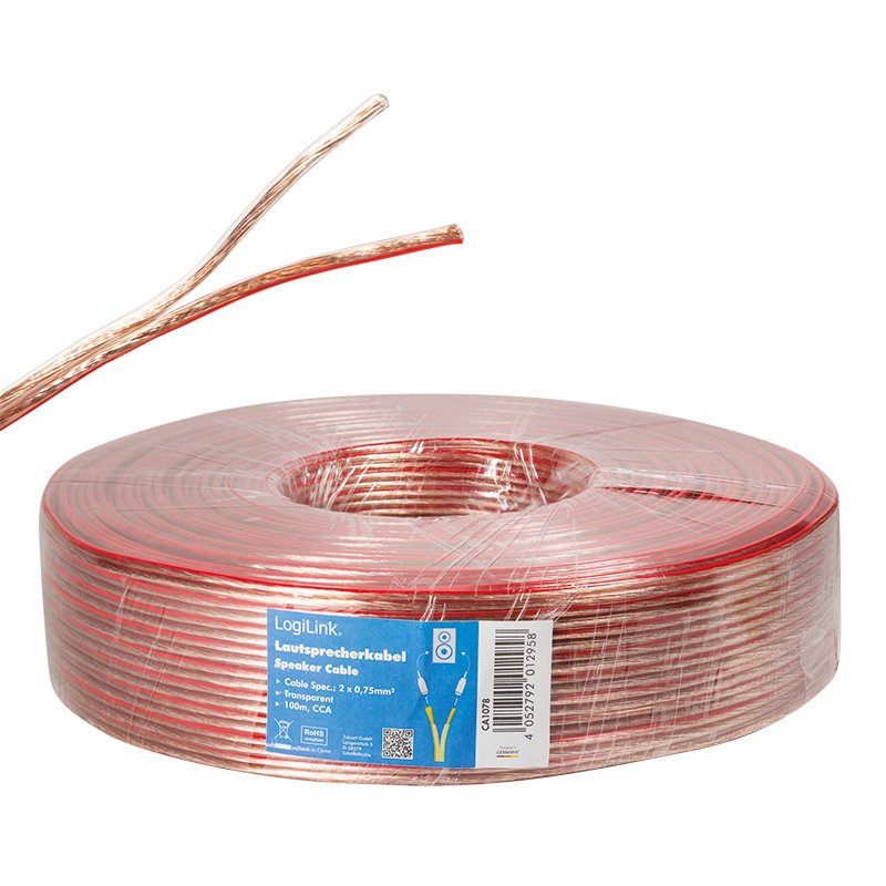 Logilink Ca1078 Cable De Audio 100 M Transparente