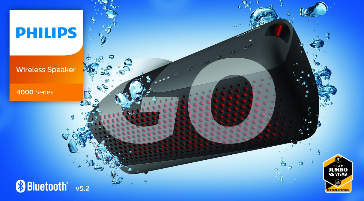 Altavoces Philips Tas4807 Portatil Bt Ip67 Negro