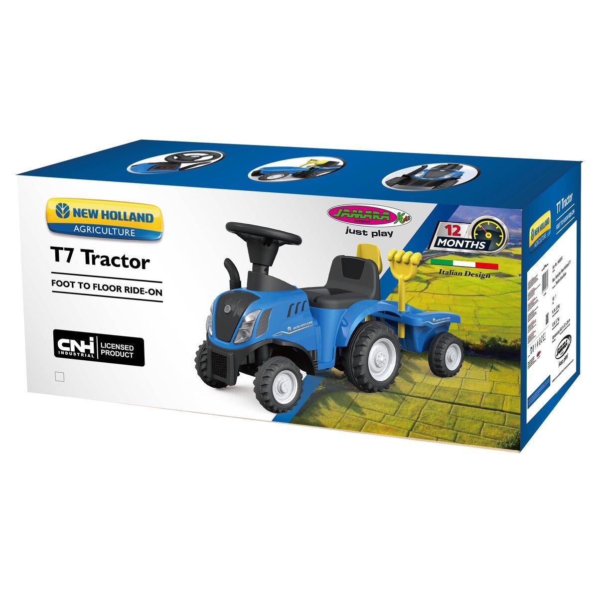 Jamara New Holland T7 Tractor Correpasillos Azul
