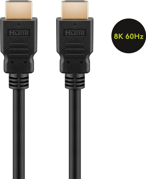 Goobay 1,5m Ultra High-Speed Hdmi-Cable 2.1 Con Ethernet 8k@60hz, 48 Gbit S, 3d