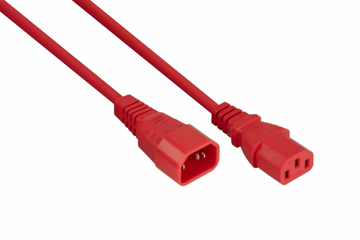 Cablemeimer Kaltgeräteverlängerung C14 An C14 Rojo3m