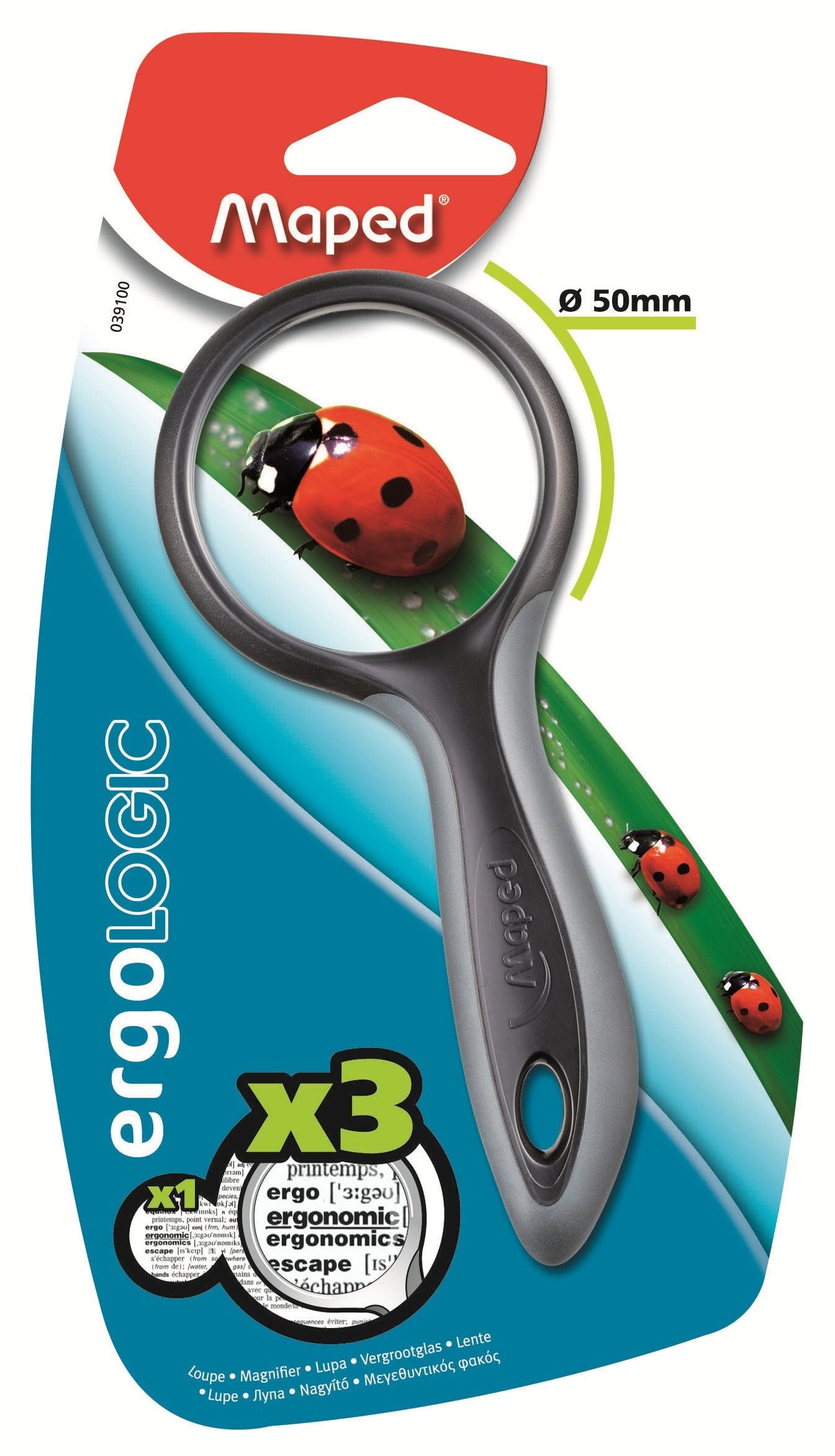 Maped Lupa Redonda Junior Ergologic Diámetro 50 Mm Aumento X3