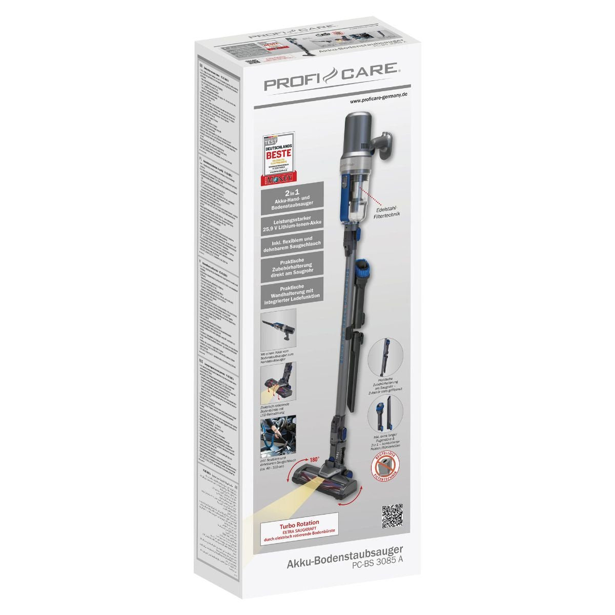 EAN 4006160308501 - ProfiCook PC-BS 3085 A Aspiradora escoba Batería Secar Ciclónico Sin bolsa Antracita 2,2 Ah imagen 8