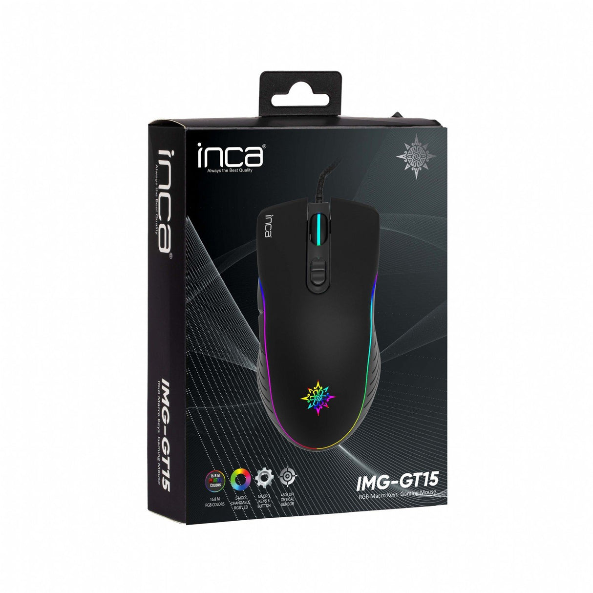 EAN 8681949011054 - Inca IMG-GT15 ratón Juego Ambidextro USB tipo A 4800 DPI imagen 6