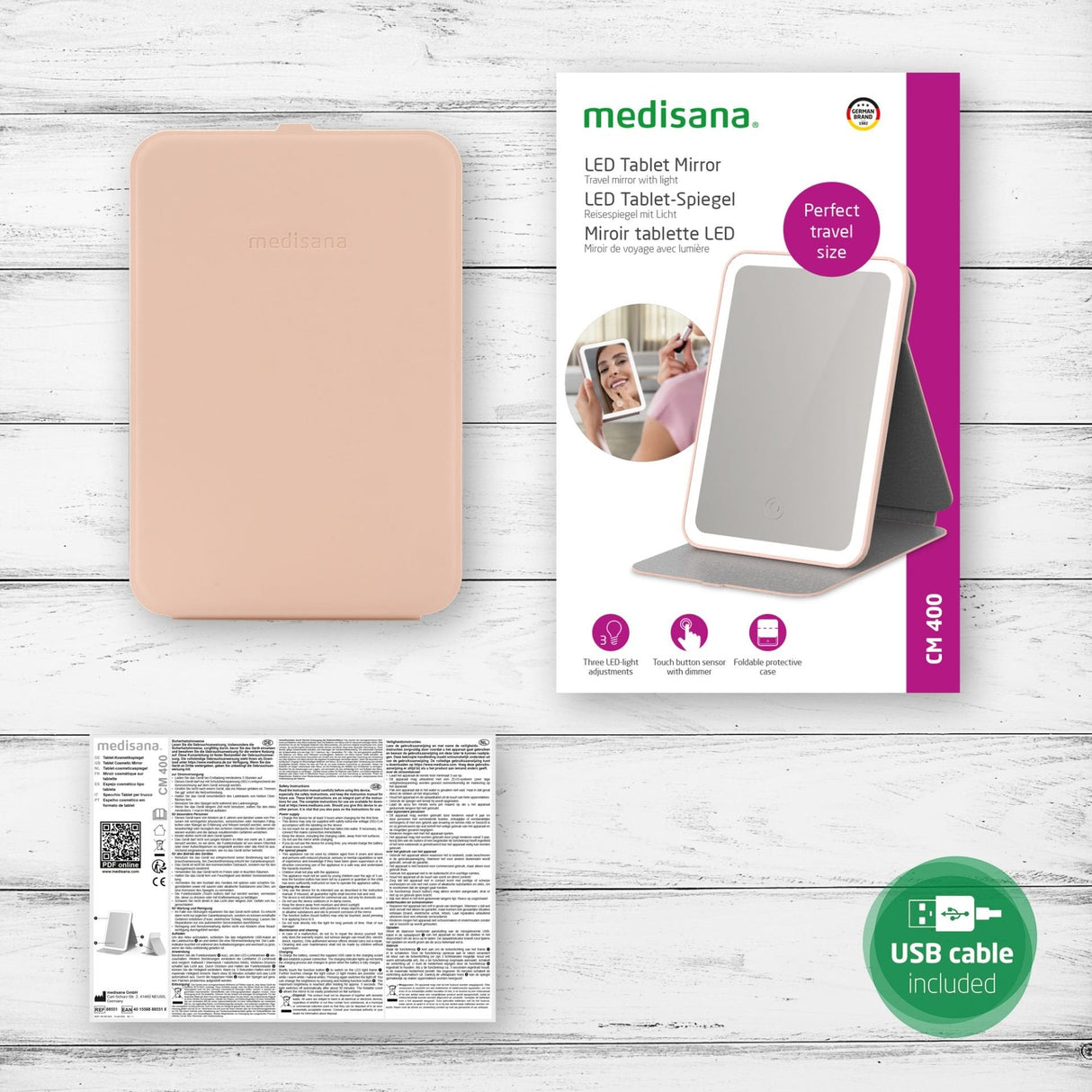 EAN 4015588885518 - Medisana CM 400 espejo para maquillaje Independiente Rectangular imagen 3