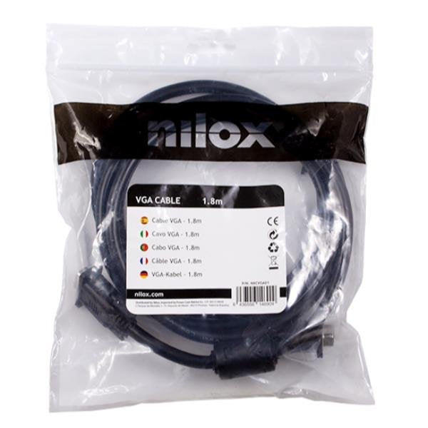 Nilox Cable Vga M/M 1.8m