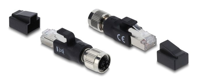 EAN 4043619908349 - DeLOCK 90834 cambiador de género para cable M12 8-pin RJ-45 Negro imagen 2