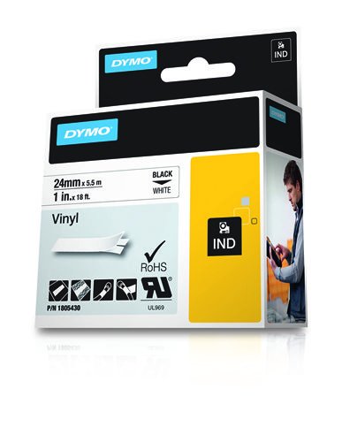 EAN 0071701059864 - DYMO 1805430 cinta para impresora de etiquetas Negro sobre blanco imagen 2