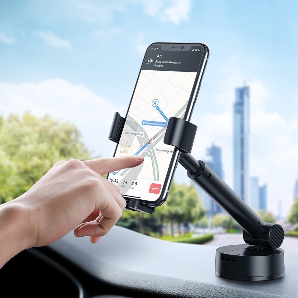 Baseus Car Mount Simplism Gravity Phone Holder With Suction Base Black (Suyl-Jy01)