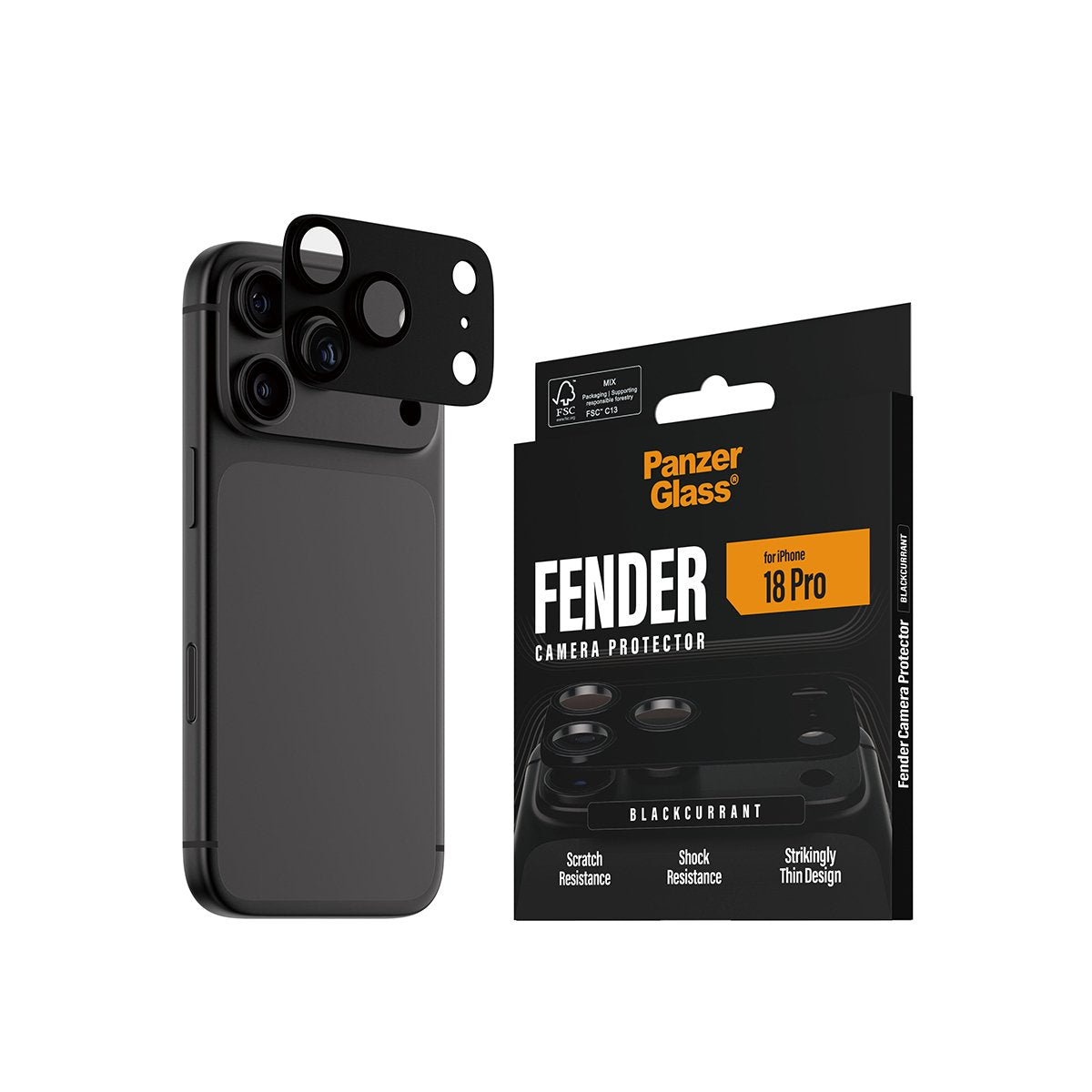 Panzerglass Fender Ip 18 Pro Black Currant Kameraschutz