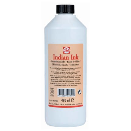 Talens Tinta China Frasco 490ml Negro
