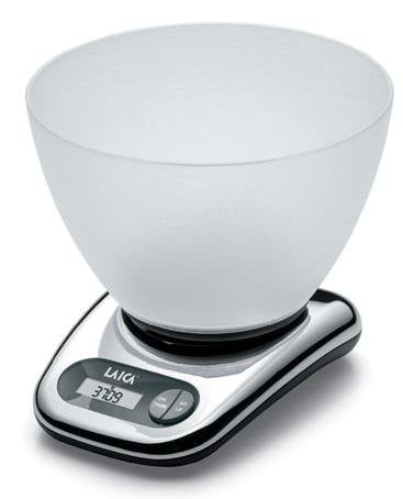 Laica Electronic Metal Digital Kitchen Scale Silver 5kg Bx9240