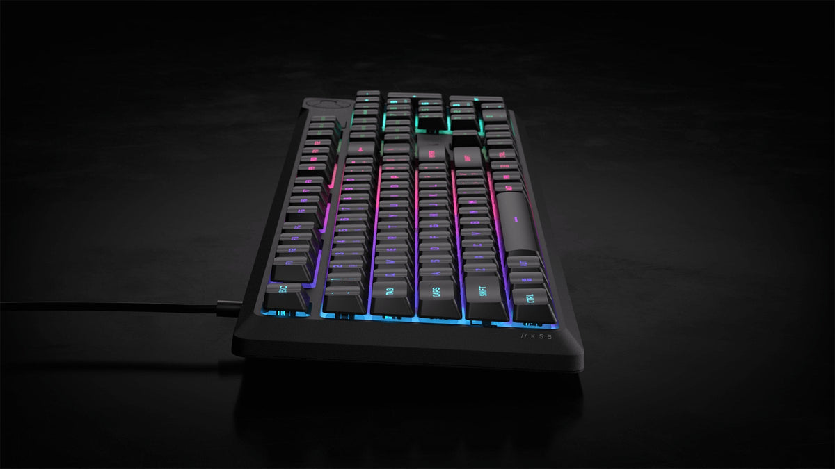 Corsair Tas K55 Core Negro Rgb, Rubberdome, Mechanical,Usb