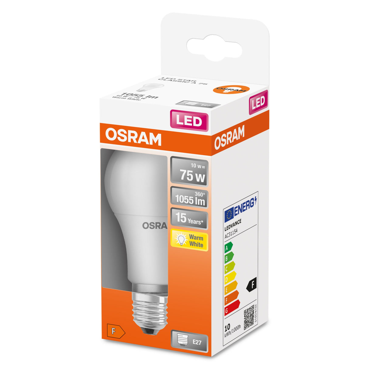 Osram Led Star Cl A Fros. 10w 827 E27 (Krabicka Ks)