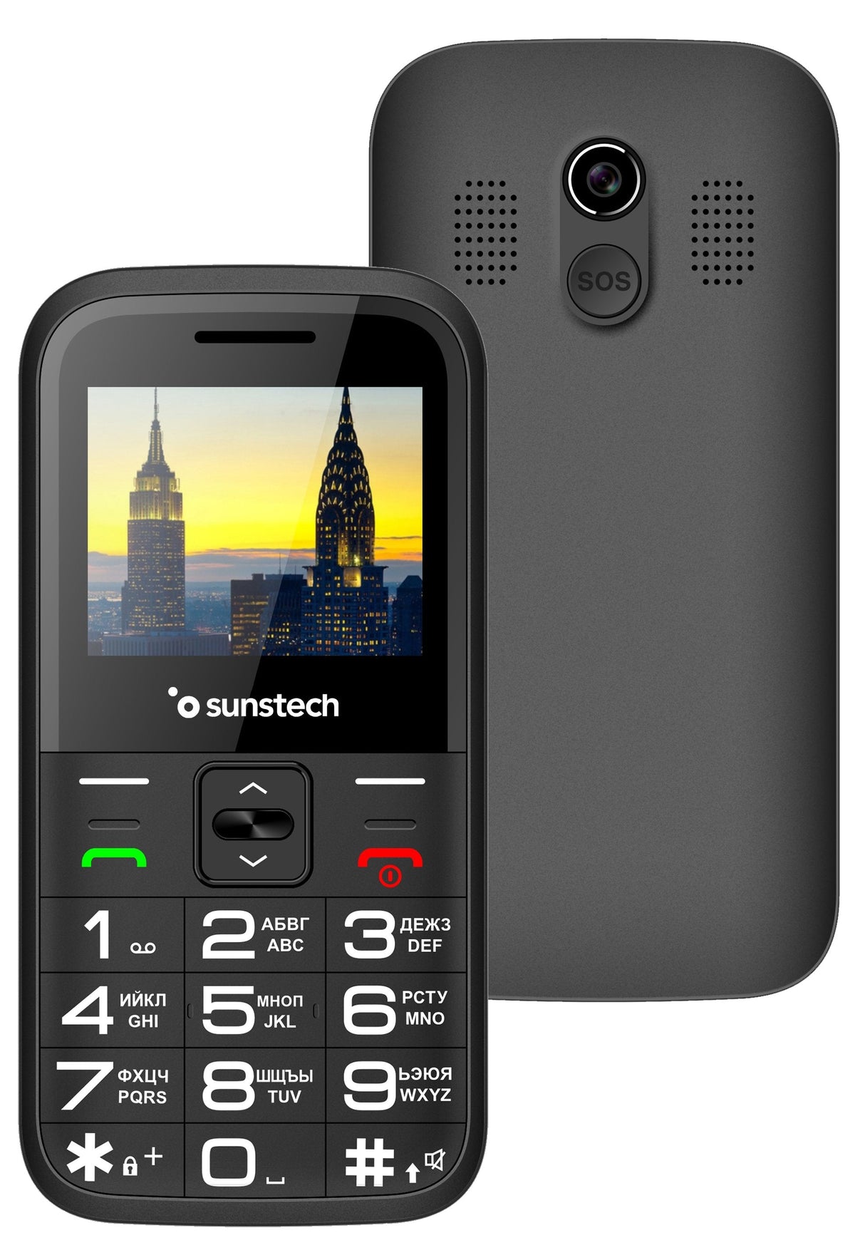 Teléfono Móvil Sunstech Cel4 Negro