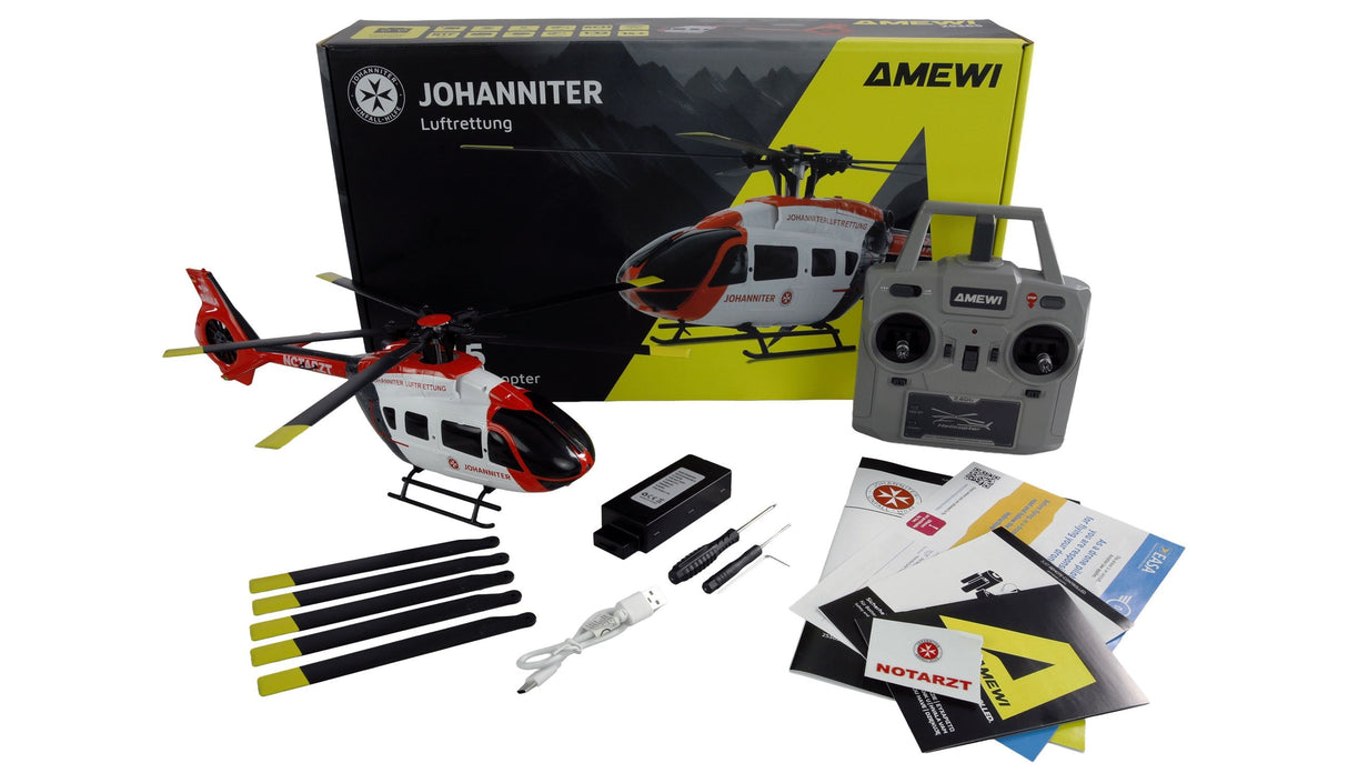 Amewi Johanniter H145 Helikopter Brushless 6canal 6g Rtf 14+