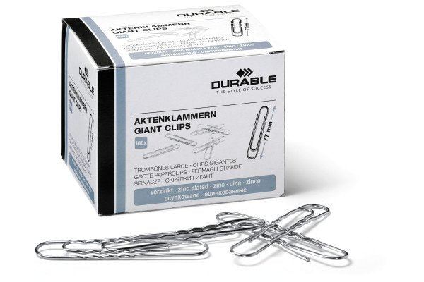 Clips Para Archivos Durable 77 Mm 100 Piezas Galvanizados