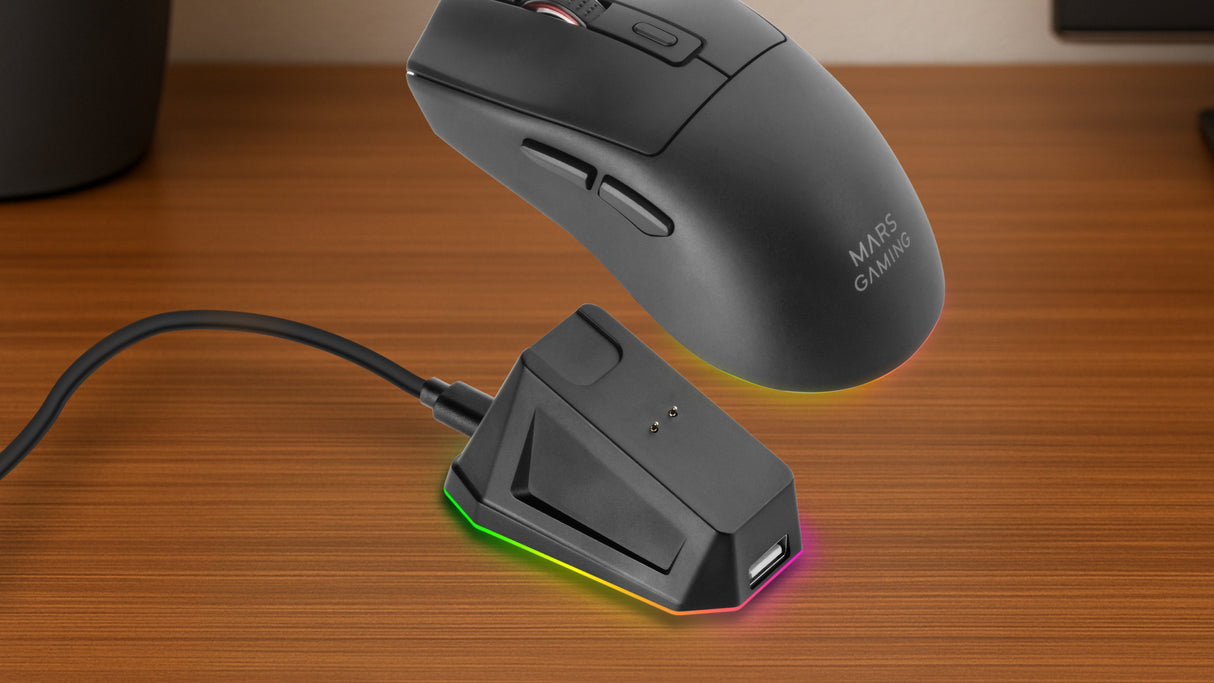 EAN 8435693110910 - Mars Gaming MM-T3 ratón Juego mano derecha RF Wireless + Bluetooth + USB Type-C Óptico 14400 DPI imagen 4