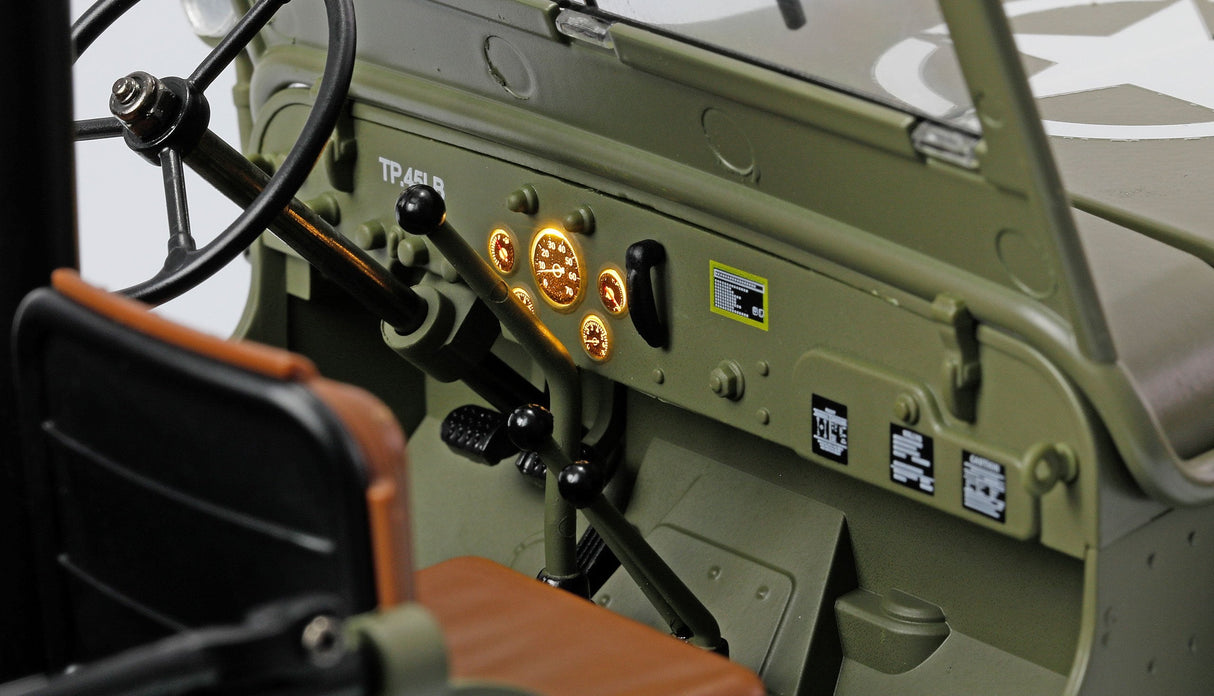 Amewi Jeep Willys Placa Base Scale Crawler 4wd 1:14 Rtr Verde 14+