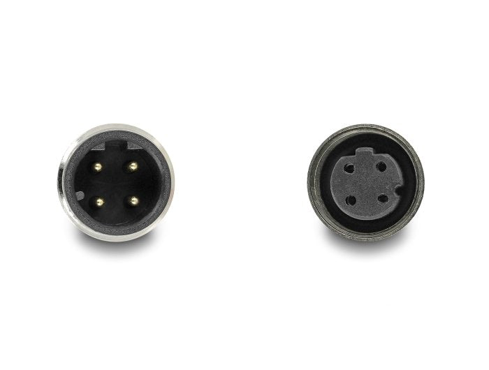 Delock 80406 Cable M12 Codificado D 4 Pin Macho A Hembra Pur (Tpu) 1 M