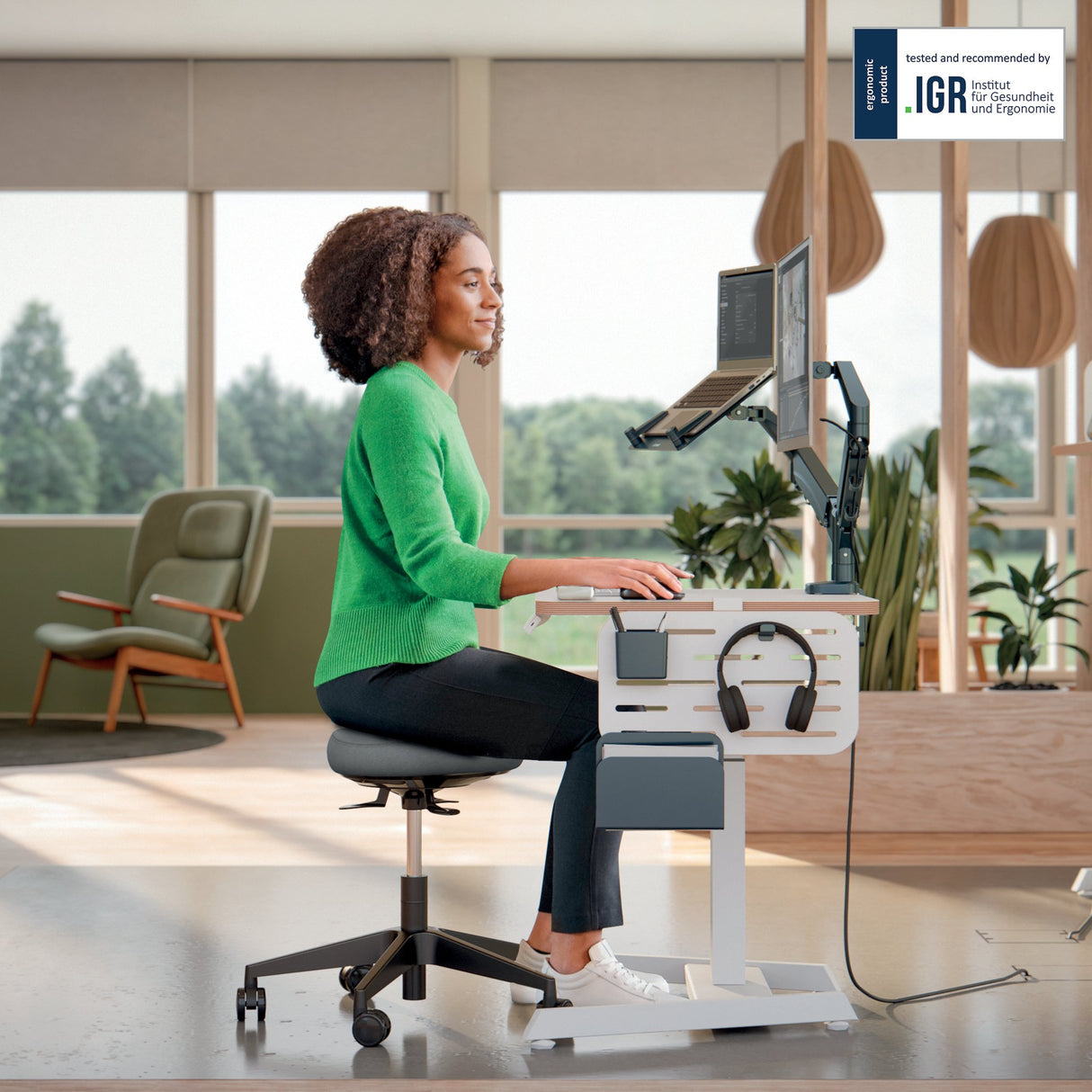 EAN 4002432136094 - Leitz 65770095 silla de oficina y de ordenador Asiento acolchado imagen 5