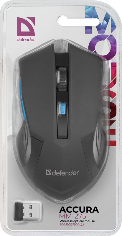 EAN 4714033522755 - Defender ACCURA MM-275 ratón Oficina mano derecha RF inalámbrico Óptico 1600 DPI imagen 4