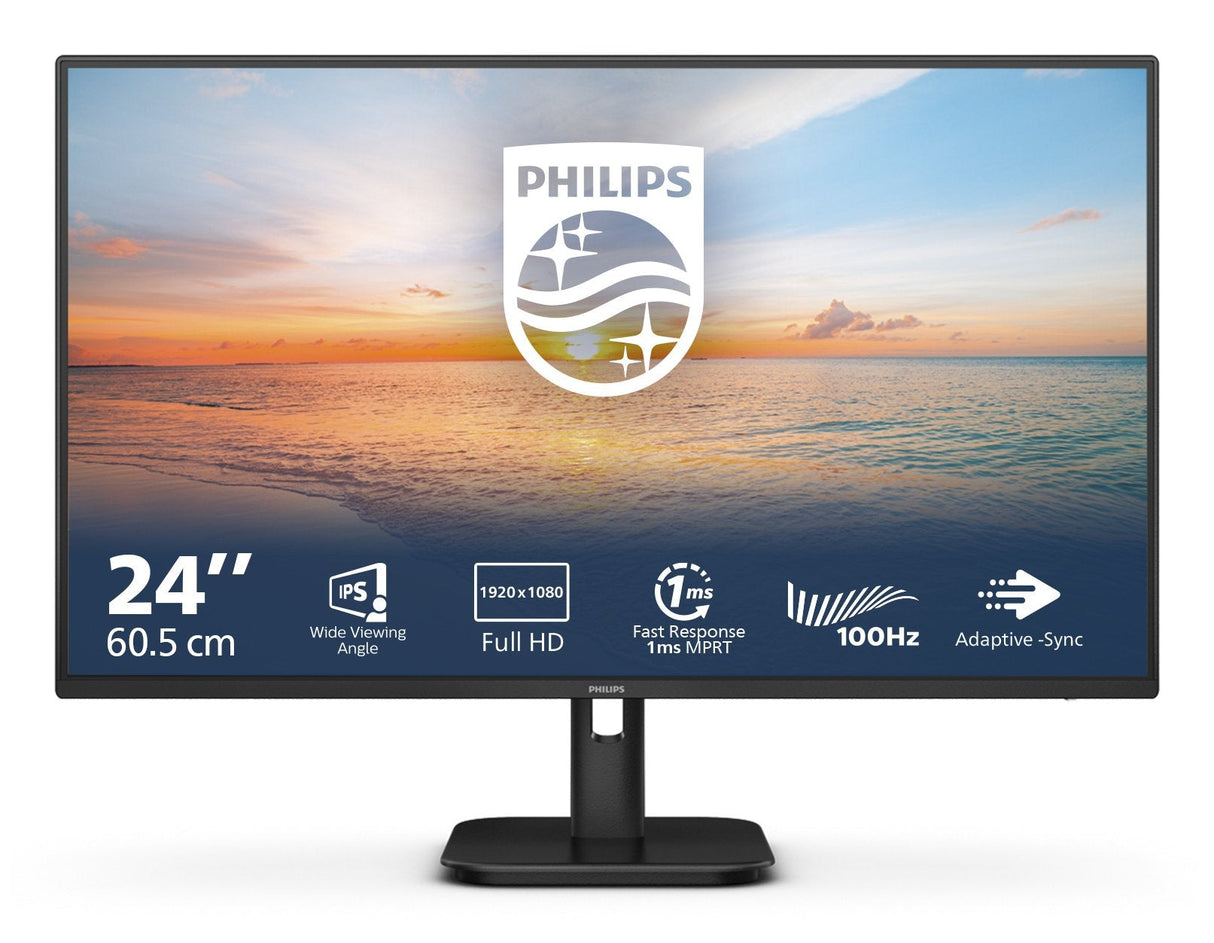 Monitor Philips 23.8 24e1n1100a Mm /1920x1080/Vga, Hdmi/4ms Gtg/100hz/ Inclinable/ Vesa 100x100mm/ Altavoces