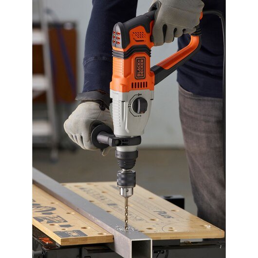 Black+Decker Behs02k-Qs, Martillo Perforador Negro/Naranja