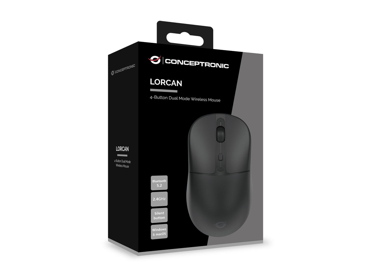 Raton Conceptronic Lorcan04b 4-Tamen Bluetooth Raton Wireless Sw