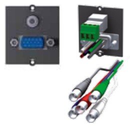 Bachmann Módulo Personalizado 1x Vga + 1x Estéreo Negro, Para Enchufes De Mesa 917.073