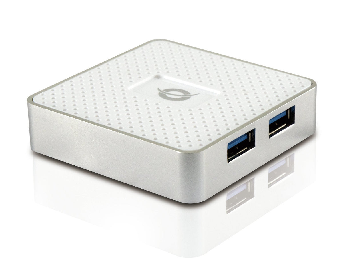 Hub Usb 3.0 Conceptronic Hubbies03w 4 Puertos Usb 3.0 Con Alimentador Color Blanco