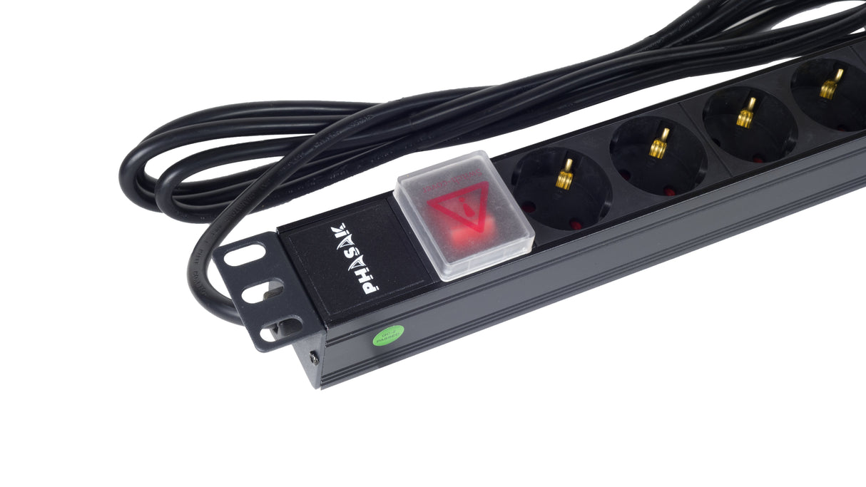 EAN 5605922051229 - Phasak BNS 1520 limitador de tensión Negro 8 salidas AC 250 V 2 m imagen 2