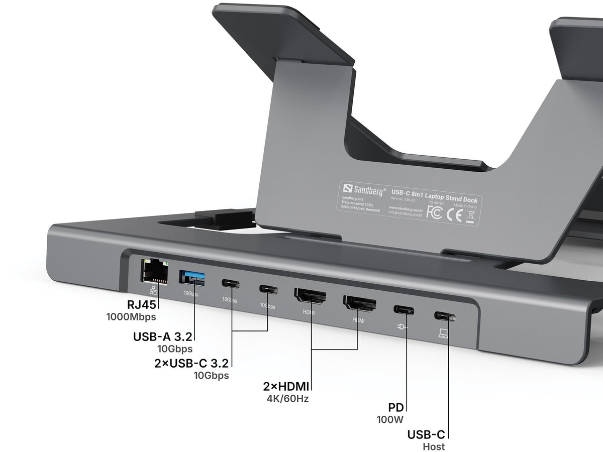 Usb-C 8in1 Laptop Stand Dock 136-83