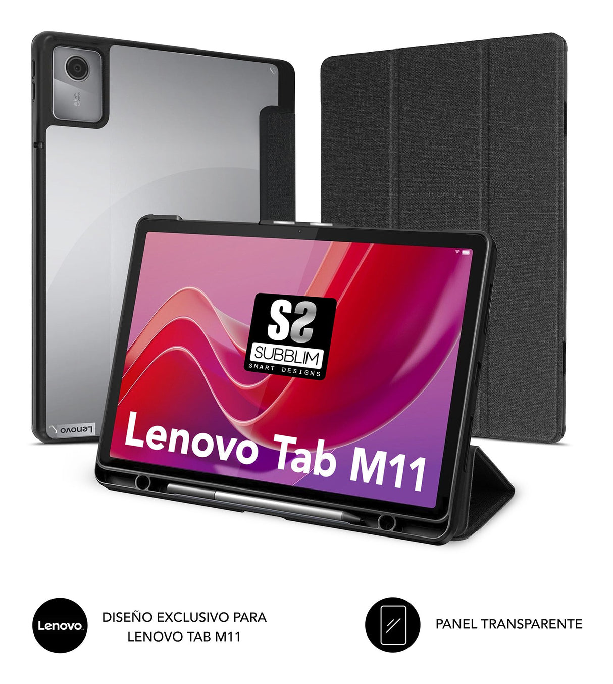 EAN 8436586743116 - SUBBLIM SUBCST-5SC130 funda para tablet 27,9 cm (11") Folio Negro imagen 5